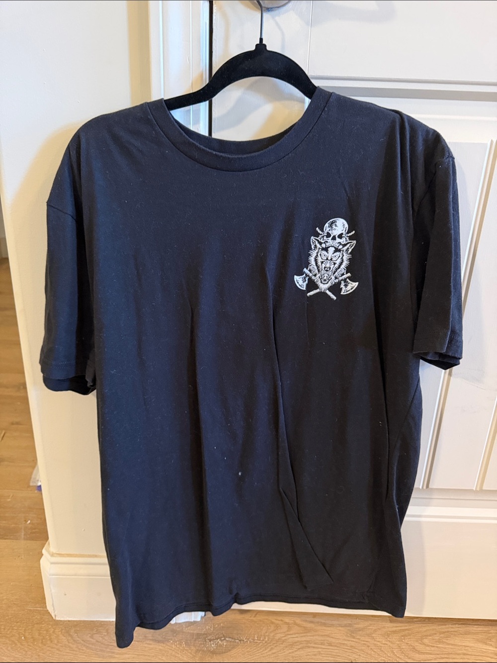 Combat Iron Black Short Sleeve Graphic Crew T‑Shirt